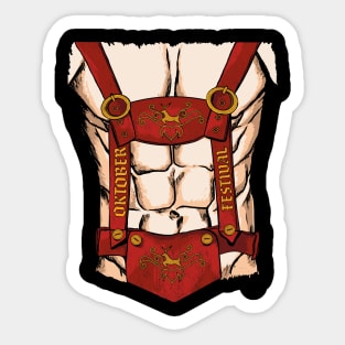 Men Oktoberfest German Bavarian Fancy Lederhosen Sticker